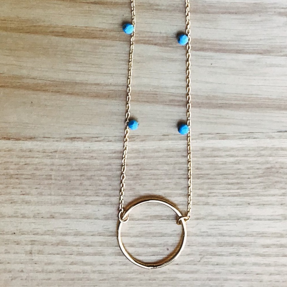 Circle Necklace with Stones- Style On The Spot